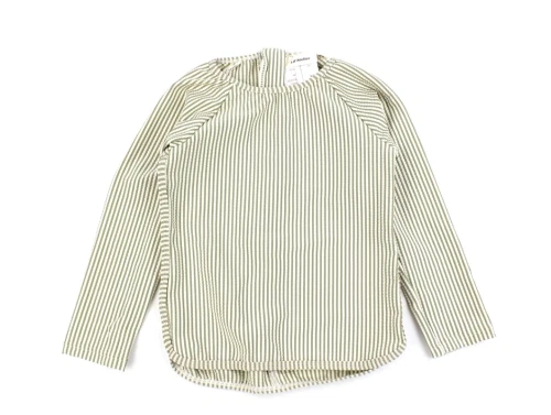 Lil Atelier dried sage stribet badebluse UPF 50+